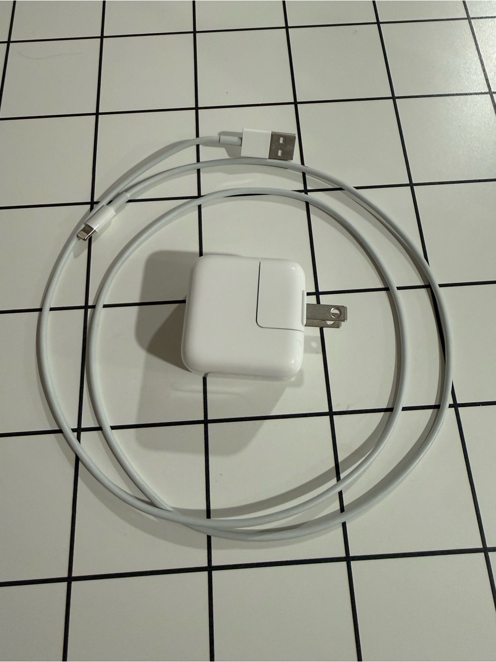 Apple White Lightning Cable with USB Wall Charger Adapter